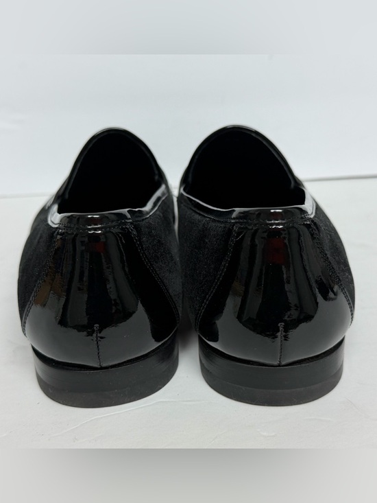 $398 Magnanni Vale Velvet Patent Leather Penny Loafers Men’s SZ: 9 Black Velvet main image 4